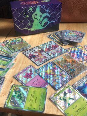 Pokémon Scarlet & Violet Card Lot | Paldean Fates Shiny, ex, Full Arts + ETB Box